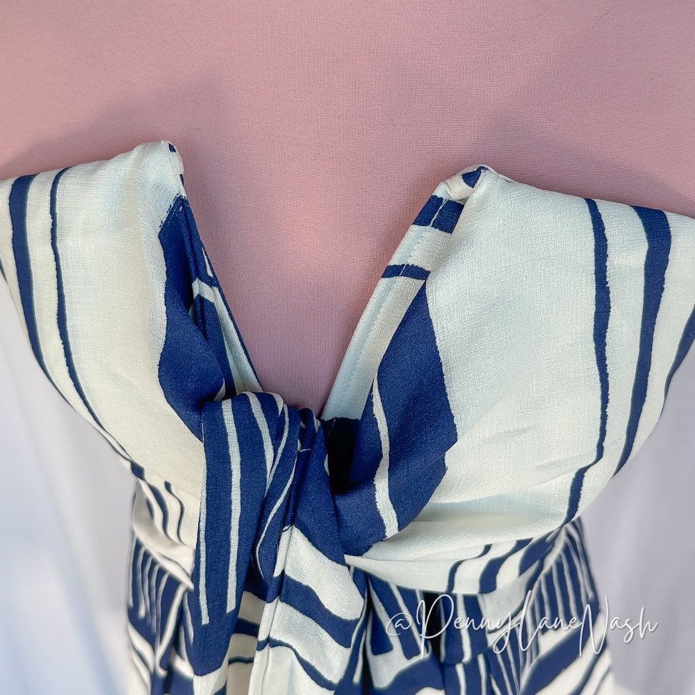 Lulu's Delphi Striped Tie-Front Strapless Romper - image 6